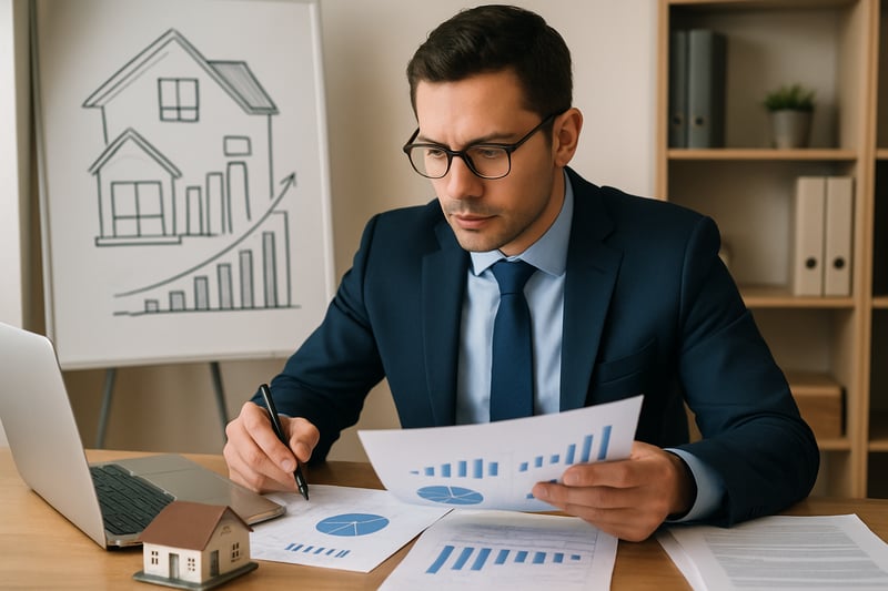 Conseiller en investissement locatif et gestion de patrimoine analysant des opportunités immobilières et financières.